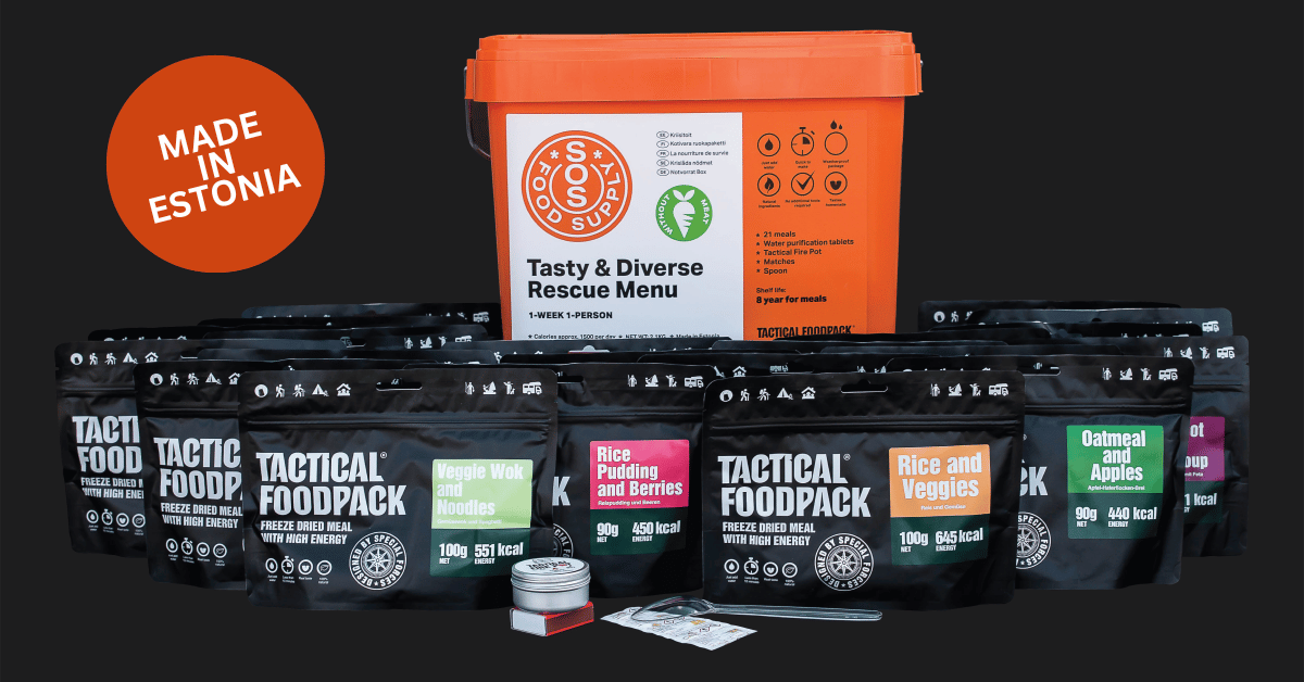 toiduvarukomplekt tactical foodpack