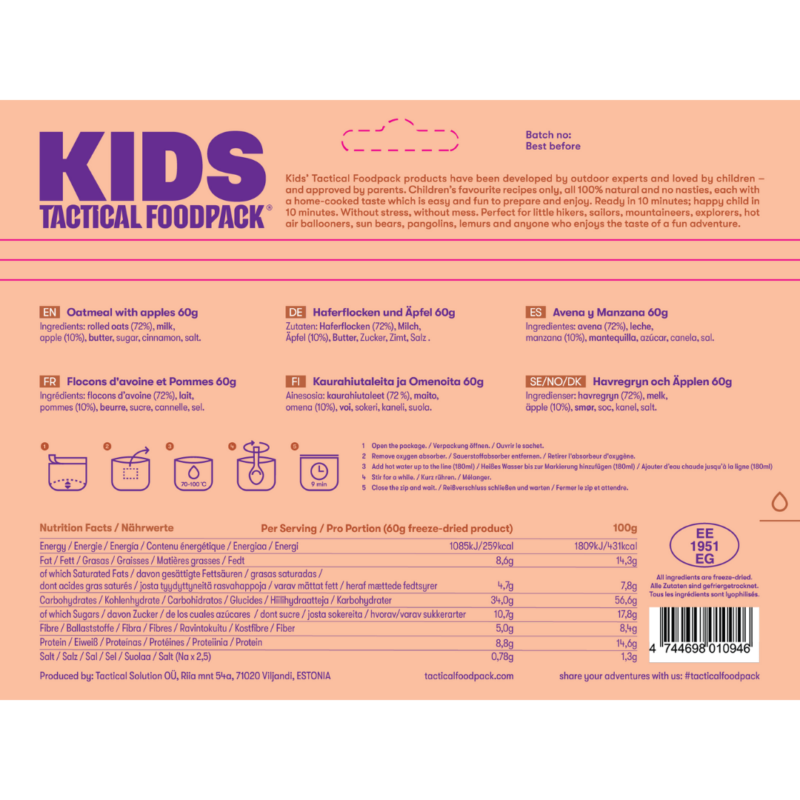 Kids kombopakk Desert pudru info