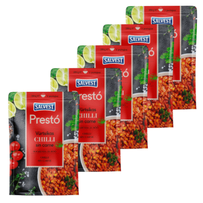 Presto Chilli sin carne. Rikkalik ja vürtsikas mehhikopärane lihavaba oaroog, mis on suure oasisalduse tõttu valgu- ja toitaineterikas. Maailmaköögi klassikasse kuuluv toit, mille antud versioon sobib ka taimetoitlaste menüüsse.