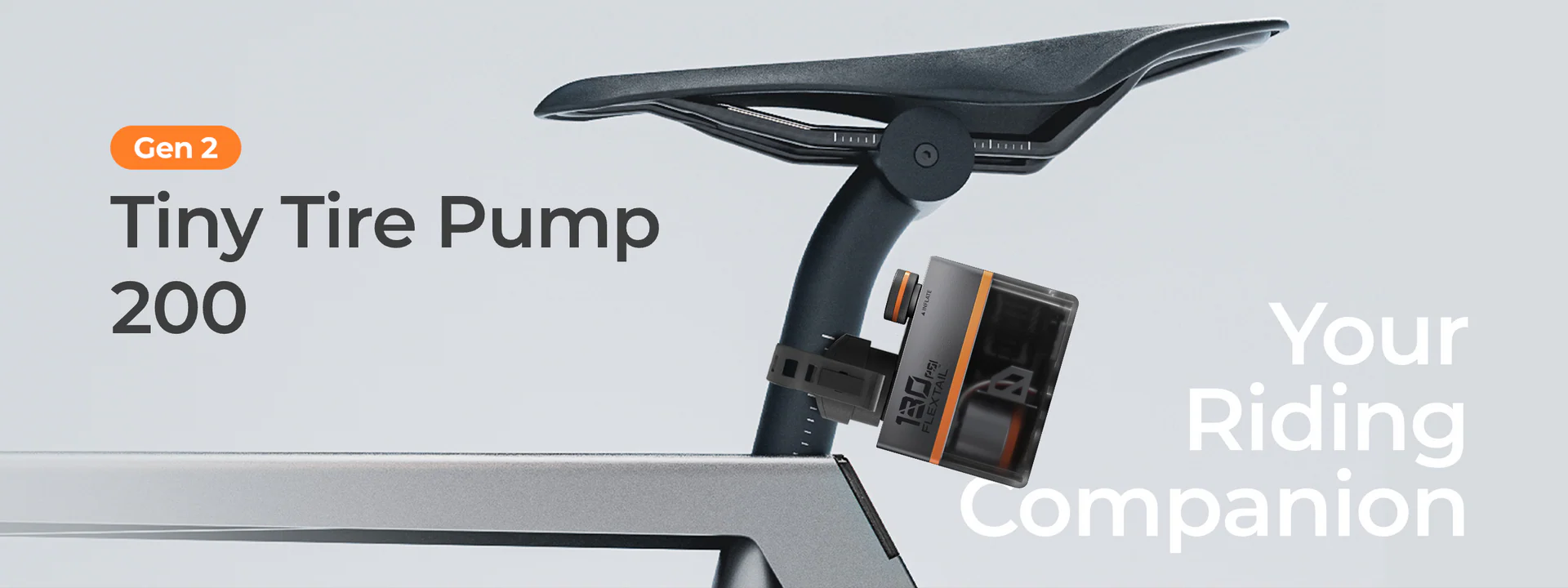 Elektriline rattapump ja jalgratta tagatuli 130PSI ühendab võimsa pumba, täpse manomeetri ja nähtava tagatule kompaktses 130g seadmes.