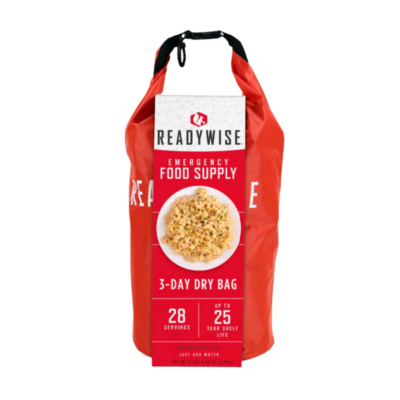 Toiduvarukomplekt külmkuivatatud toitudega 3 päevaks koos veekindla kandekotiga READYWISE®