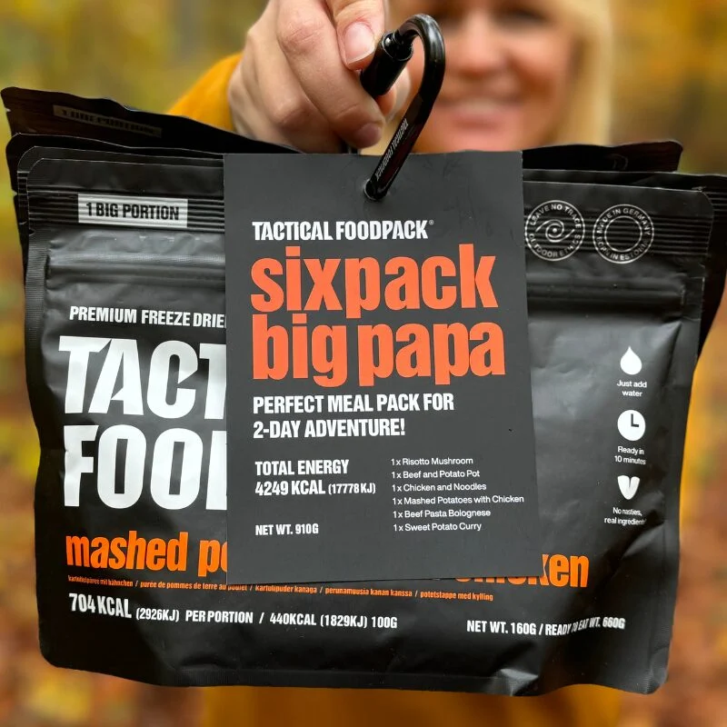 Tactical Foodpack Sixpack BIG PAPA – 2-dniowy zestaw żywności liofilizowanej na wyprawę