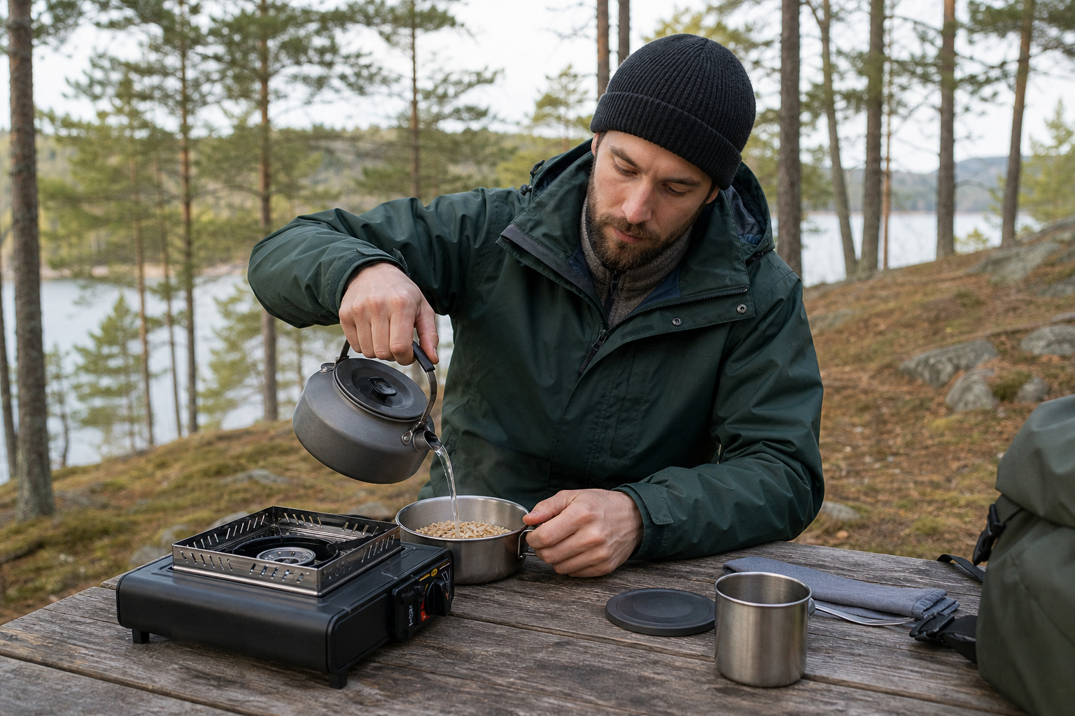 Matkaja einet valmistamas
